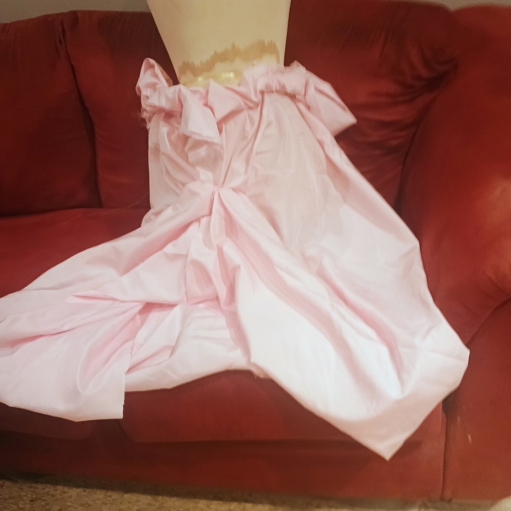 Elegant Pink Drop Crotch Pants
